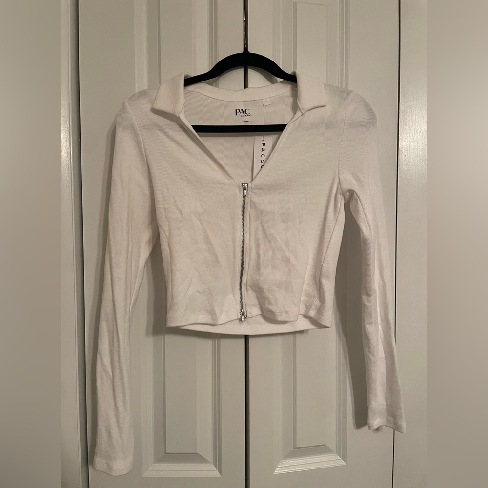 PacSun white long sleeve top size Small